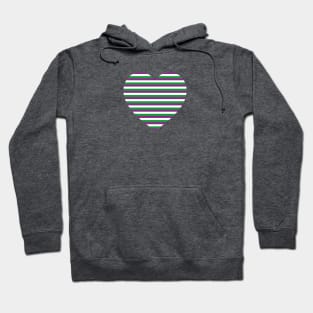 Suffragettes Heart | Purple White Green | Stripes | Women's Rights | Hoodie